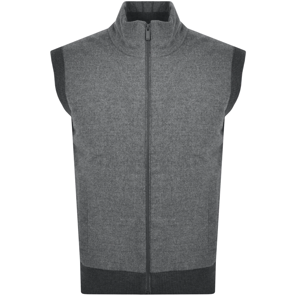 Hugo Boss BOSS P Eflanolo Knit Gilet Grey